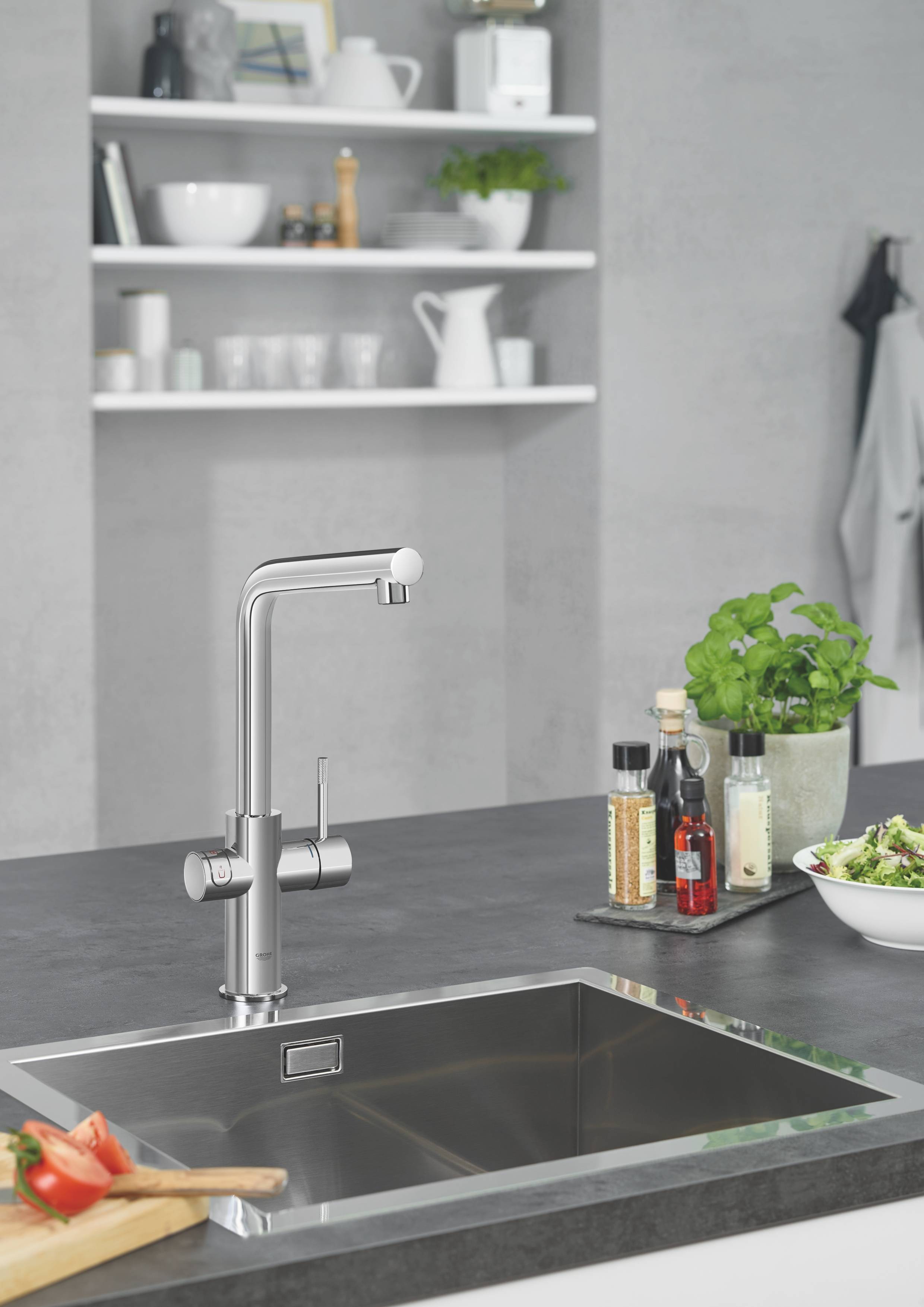 Комплект со смесителем для кухни GROHE Red Duo New, бойлер L-size, хром (30325001) - Вид №5
