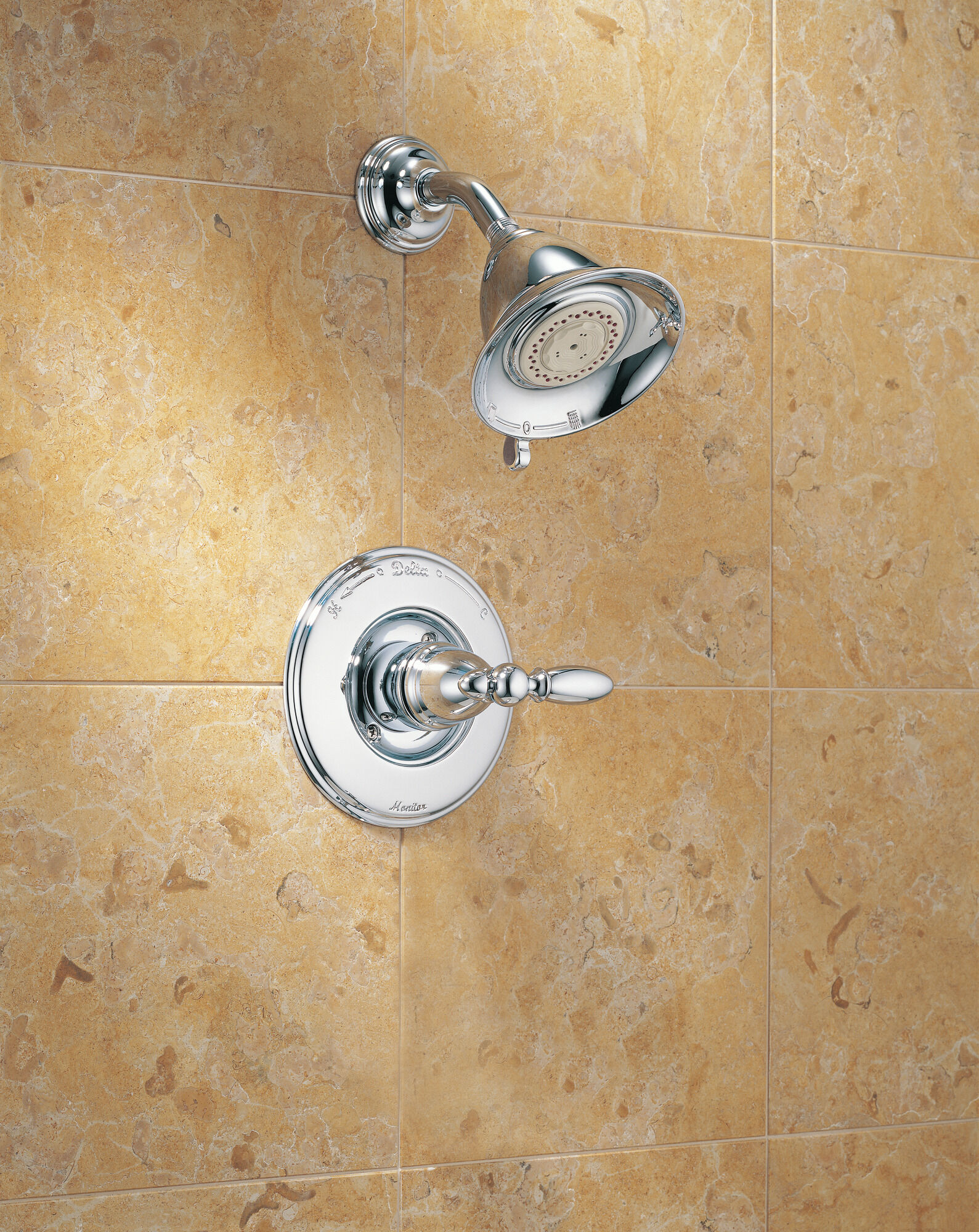 T14255-CBLHP Облицовка для душа Monitor® серии 14 - Без ручки Delta Faucet Victorian Хром и полированная латунь - Вид №2