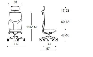 Офисное кресло из полипропилена с 5 спицами Diemme ARCH-00122292 - Вид №6