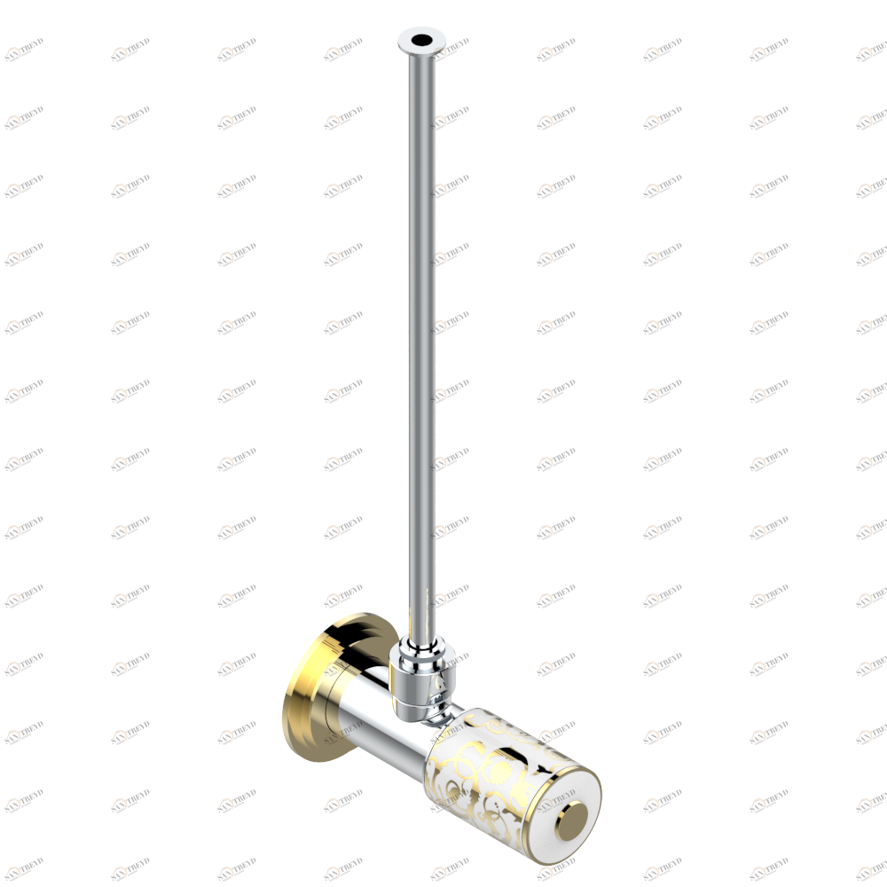 G2N-181/S Кран запорный 1/2" стильный регулируемый с 30 cм трубкой Thg-paris Froufrou Хром/золото G2N-181/S CAT.A