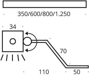 Top Light Регулируемая светодиодная зеркальная лампа  8-60902  - Вид №3