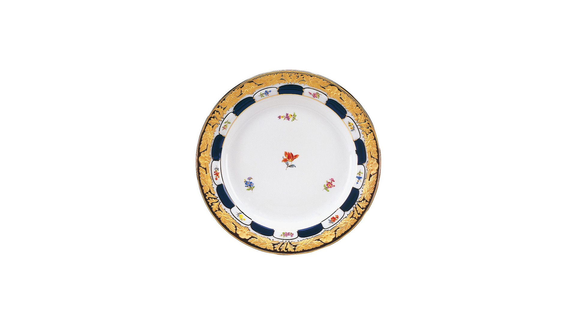 10618738 Meissen Сервиз чайный Meissen Форма - Икс на 6 персон 22 предмета, (россыпь цветов, кобальт) Фарфор  - Вид №2