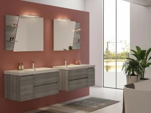 LEGNOBAGNO Тумба под умывальник подвесная с дверцами с ящиками Express