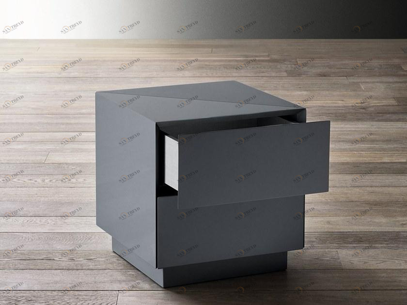 Meridiani Прикроватная тумбочка из лакированной древесины с ящиками sun-id-1414250