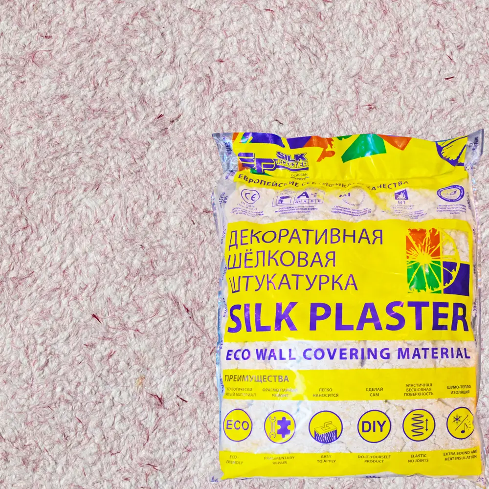 Жидкие обои Silk Plaster Оптима 061 0.9 кг цвет розовый с вкраплениями 82453401 STLM-2025437 