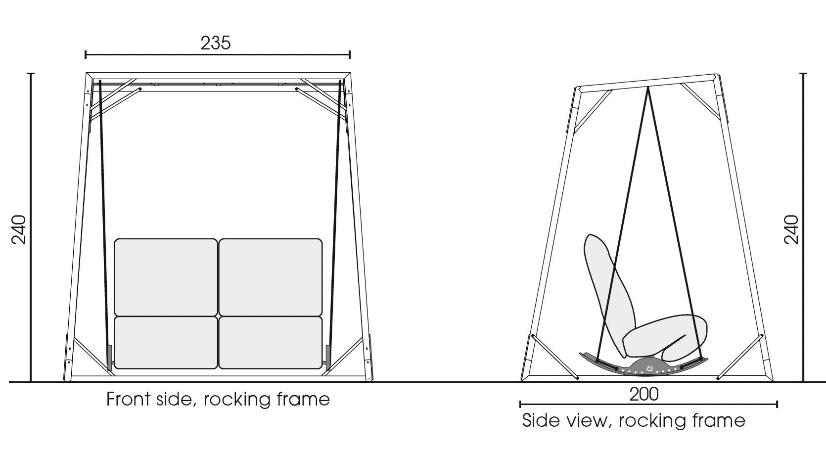2-местный тканевый качалка Bullfrog ROCKfrog ARCH-00016381 - Вид №1