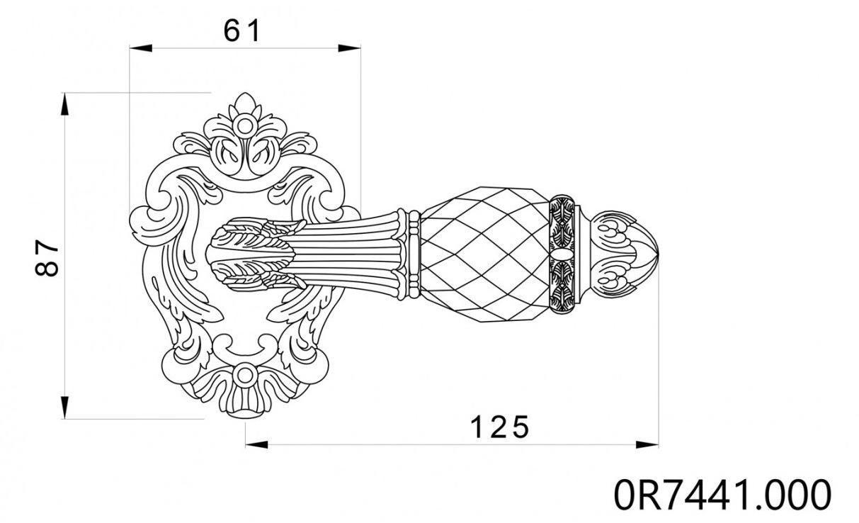Bronces Mestre Хромированная ручка с кристаллами swarovski® на розе Treasure 0r7441.n00.53 - Вид №1