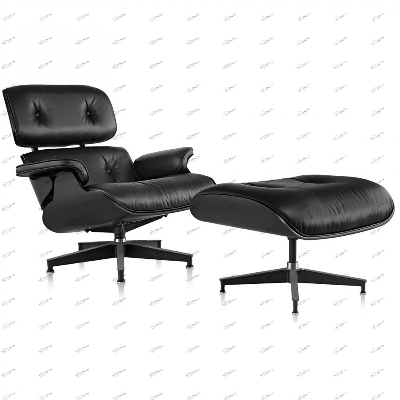 Кресло Eames Style Lounge Chair черное SOHO DESIGN ДИЗАЙНЕРСКИЕ, LOUNGE CHAIR 131496 Черный 