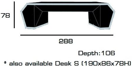 Tonino Lamborghini Casa Рабочий стол из лакированного шпона с ящиками Long beach sun-id-1456974 - Вид №7