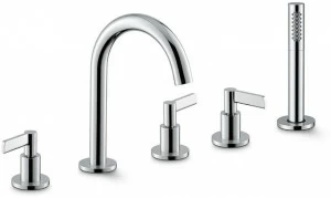 newform Смеситель для ванны на 5 отверстий с ручным душем Blink chic 71082c - 71182c
