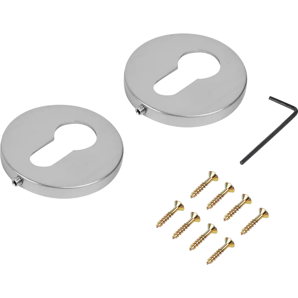 PUERTO Slim - защитная накладка на цилиндр в матовом хроме 86523042 STLM-0069599 - Вид №1