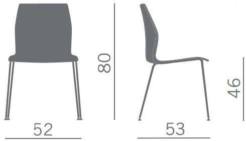 Kastel Приставной стул из ткани Kalea sun-id-1356858 - Вид №2