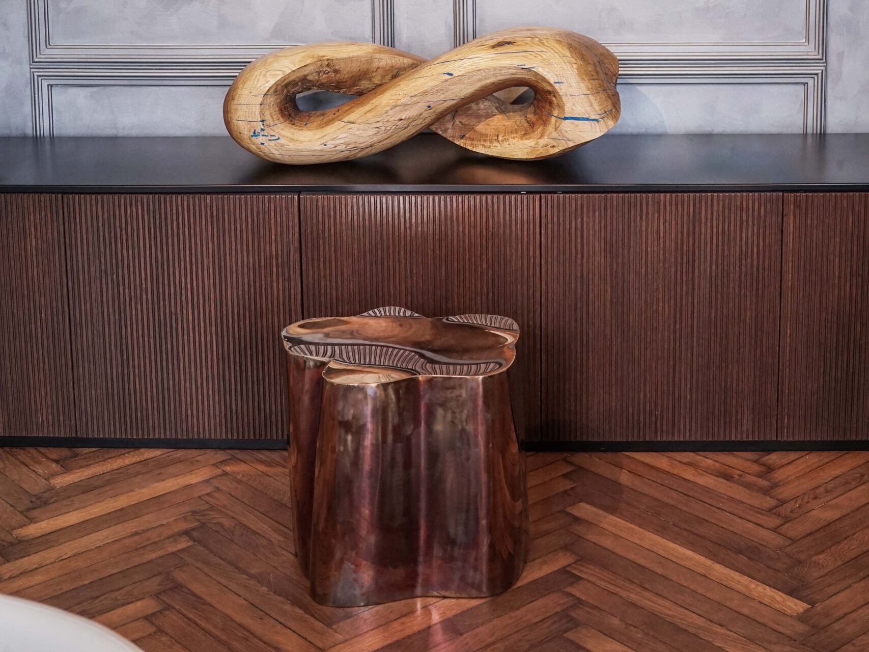 Журнальный столик из нержавеющей стали LO Contemporary CURLY ARCH-00062471 - Вид №2