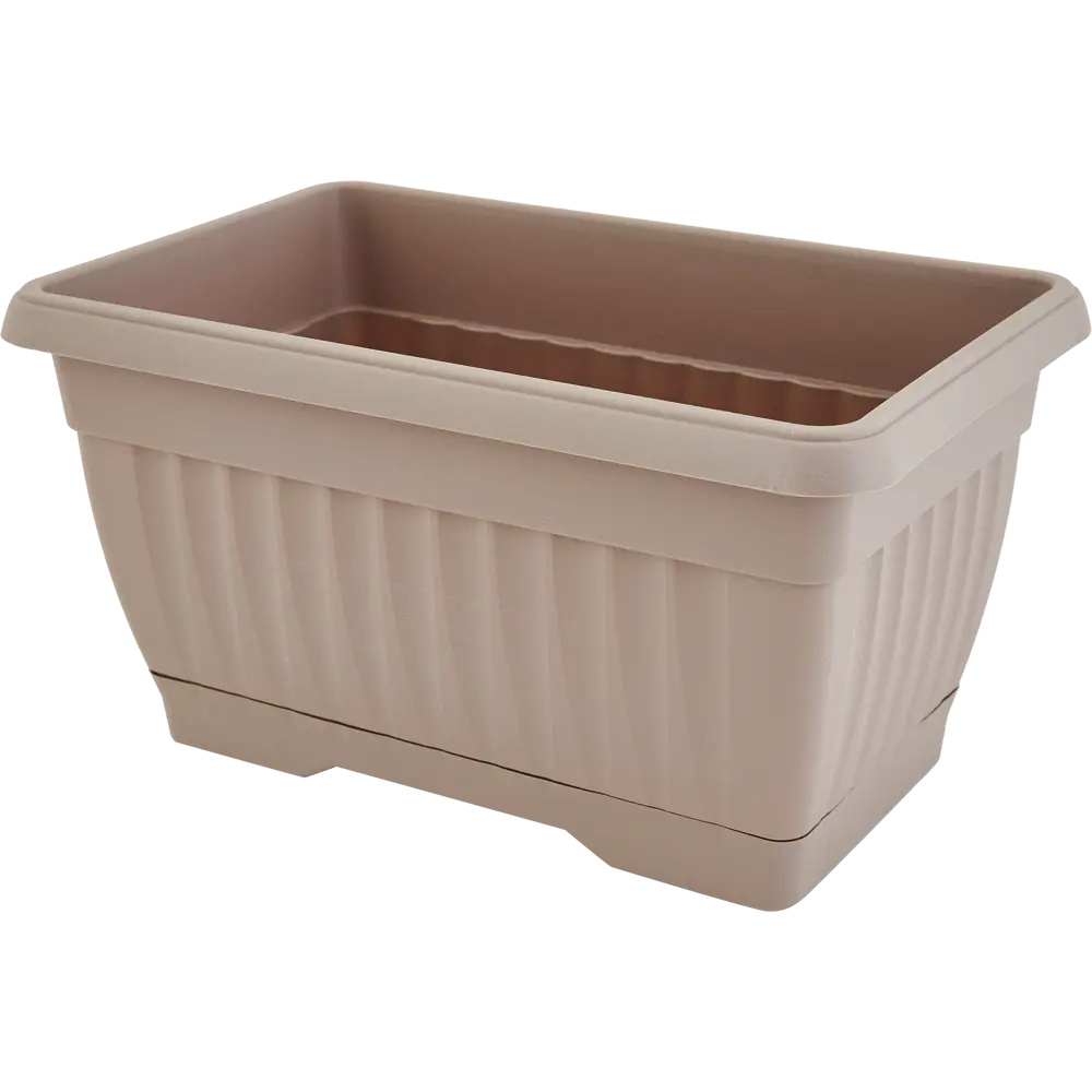 Балконный ящик 19.5x16x30 см v9.3 л пластик мокко 89095025 STLM-2195282 Santreyd 