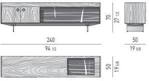 Minotti Комод из дерева и мрамора сахар-нуар Boteco sun-id-1483166 - Вид №11