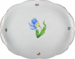 68916 Herend Блюдо овальное на ножках 26,5см "Китти" Фарфор