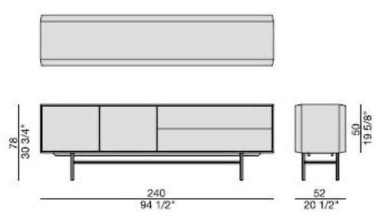 Porada Комод из ясеня с зеркальной дверцей Iron sun-id-1370346 - Вид №2