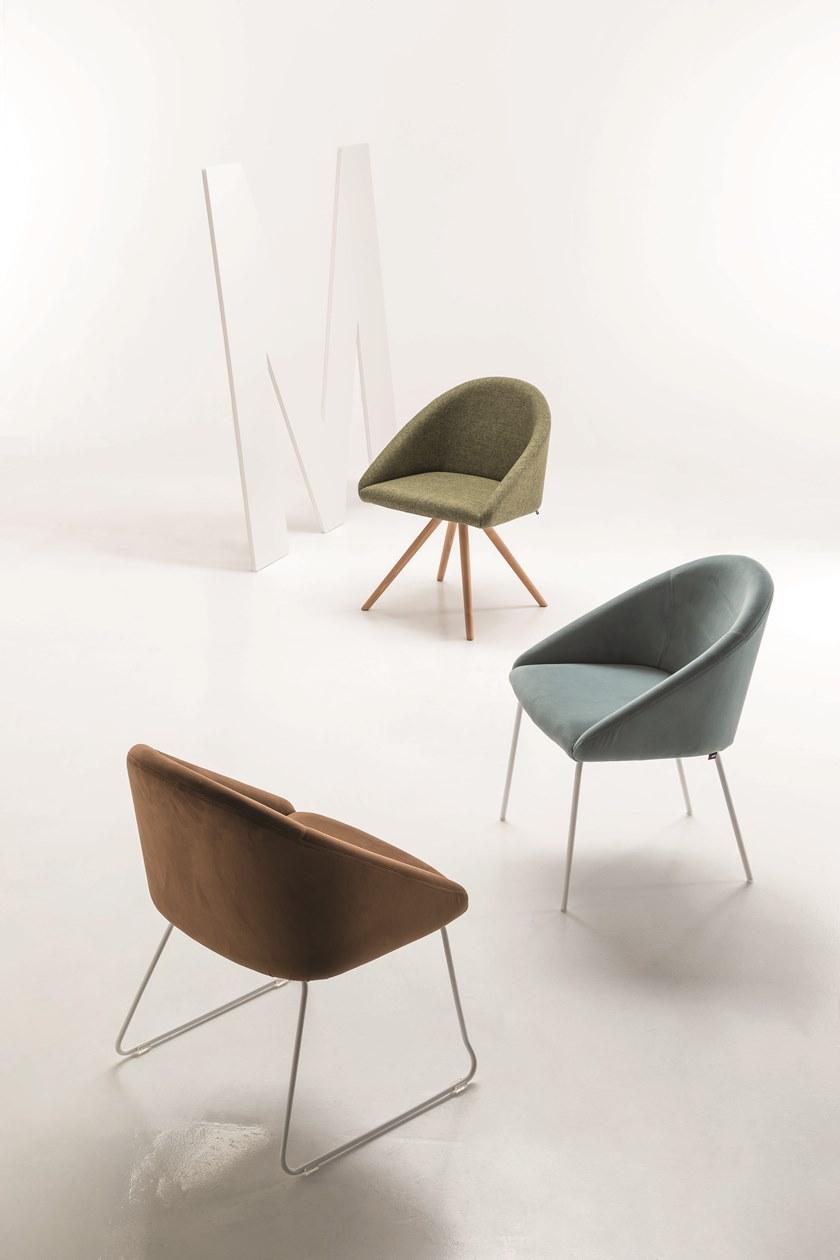 Luxy Тканевый стул на санках с подлокотниками Bloom 4blfn46, 4blfb48, 4blfc50 - Вид №5