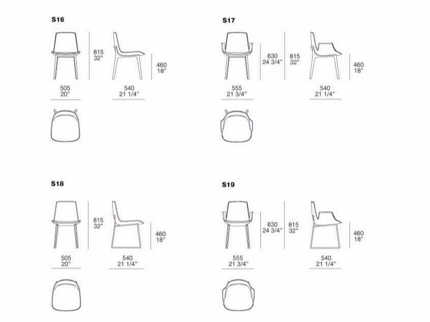 Мягкий стул из ткани Poliform Ventura ARCH-00135227 - Вид №5