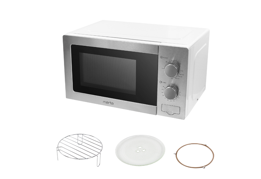 9091493 Микроволновая печь Marta MT-MW4703B белый, серебристый STDN-0125560 - Вид №2