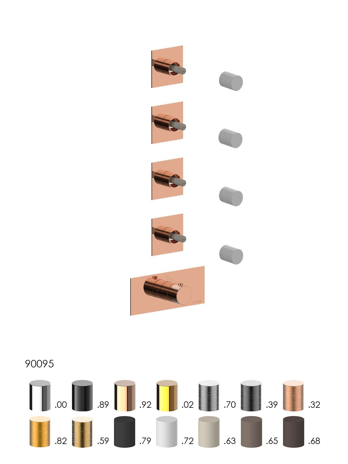 Термостатический смеситель для душа с 5 отверстиями Rubinetterie Frattini отдельная эстетика ARCH-00024890 - Вид №17