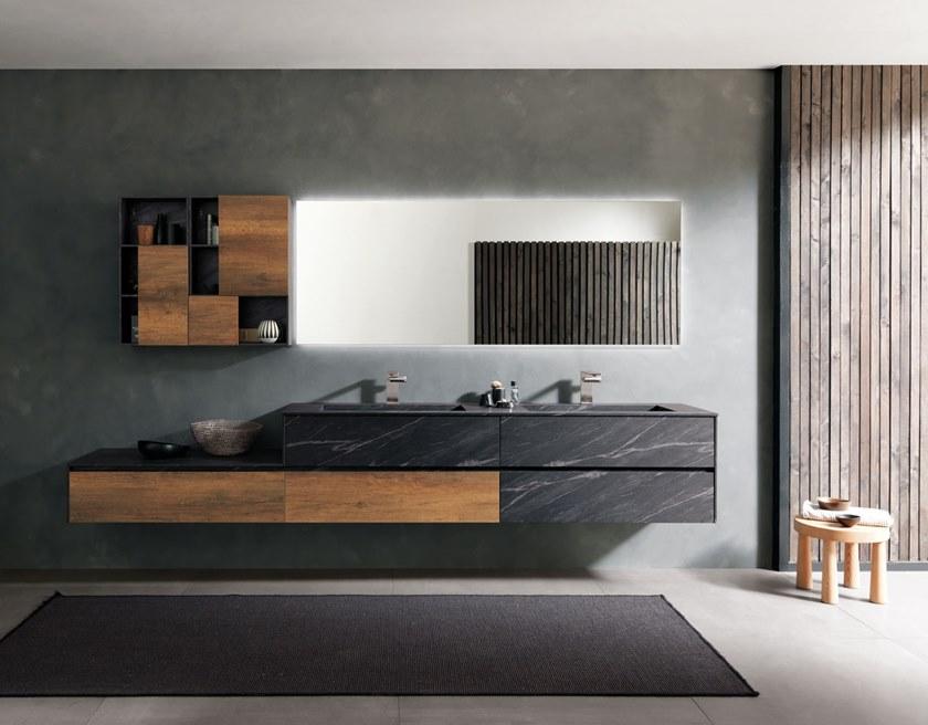 Archeda Тумба под умывальник подвесная двойная Tulle sun-id-1367788 - Вид №2