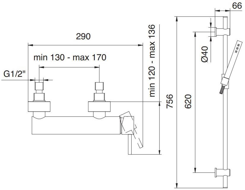 Rubinetterie Treemme X-change_mono  5806  - Вид №1