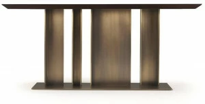 Promemoria Прямоугольная консоль из дерева-бронзы Indigo tales