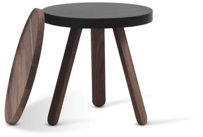 Woodendot Круглый журнальный столик из орехового дерева с подносом sun-id-1386148 - Вид №7