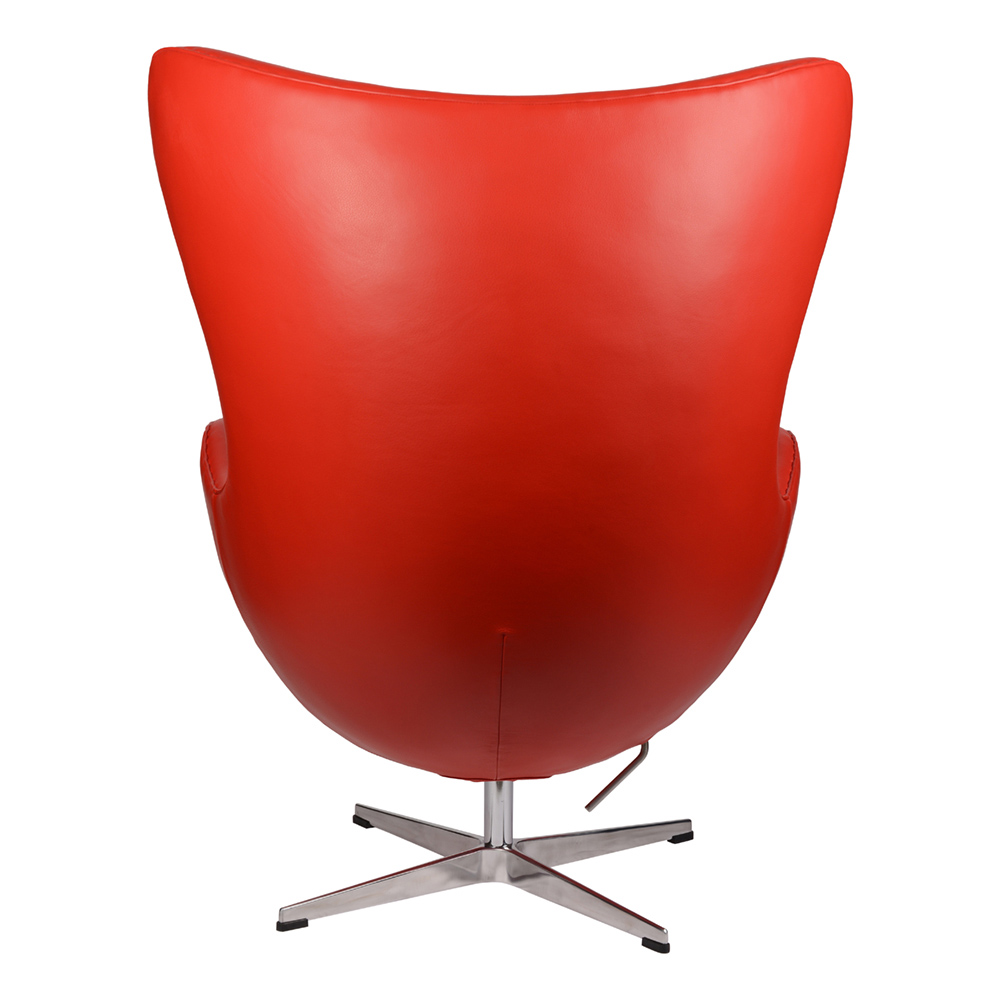 Кресло-яйцо напольное красная кожа Arne Jacobsen Style Egg Chair SOHO DESIGN ДИЗАЙНЕРСКИЕ, EGG 131521 Красный  - Вид №3