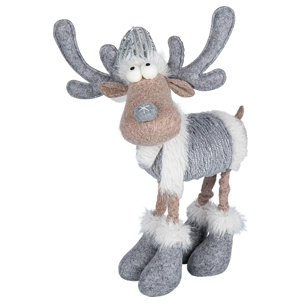 89368895 Декоративная фигура Олень на 4 ногах 40 см серебристая STLM-1548869 Santreyd  - Вид №1