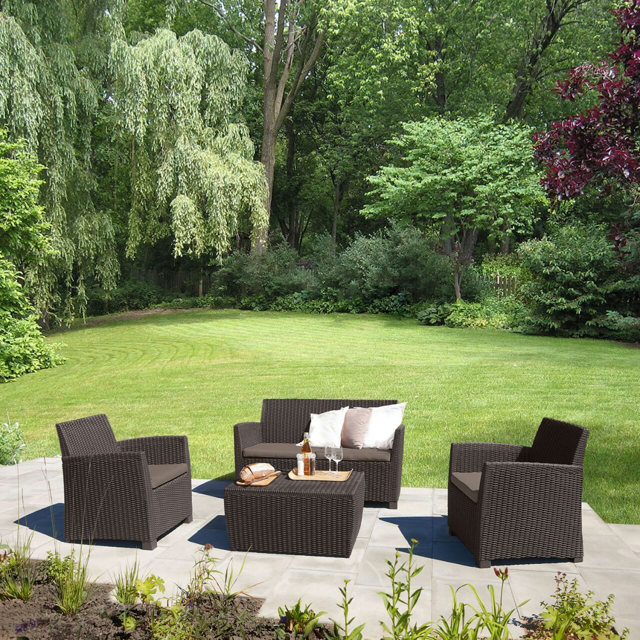 AFM-2018A Brown/Cappuccino Комплект для отдыха Afina 