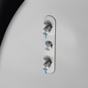 Термостат для душа матовая сталь с синей ручкой Toki Radomonte TKI54SCIL26