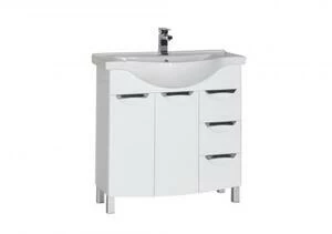 Тумба с раковиной Aquanet Асти 85 белый