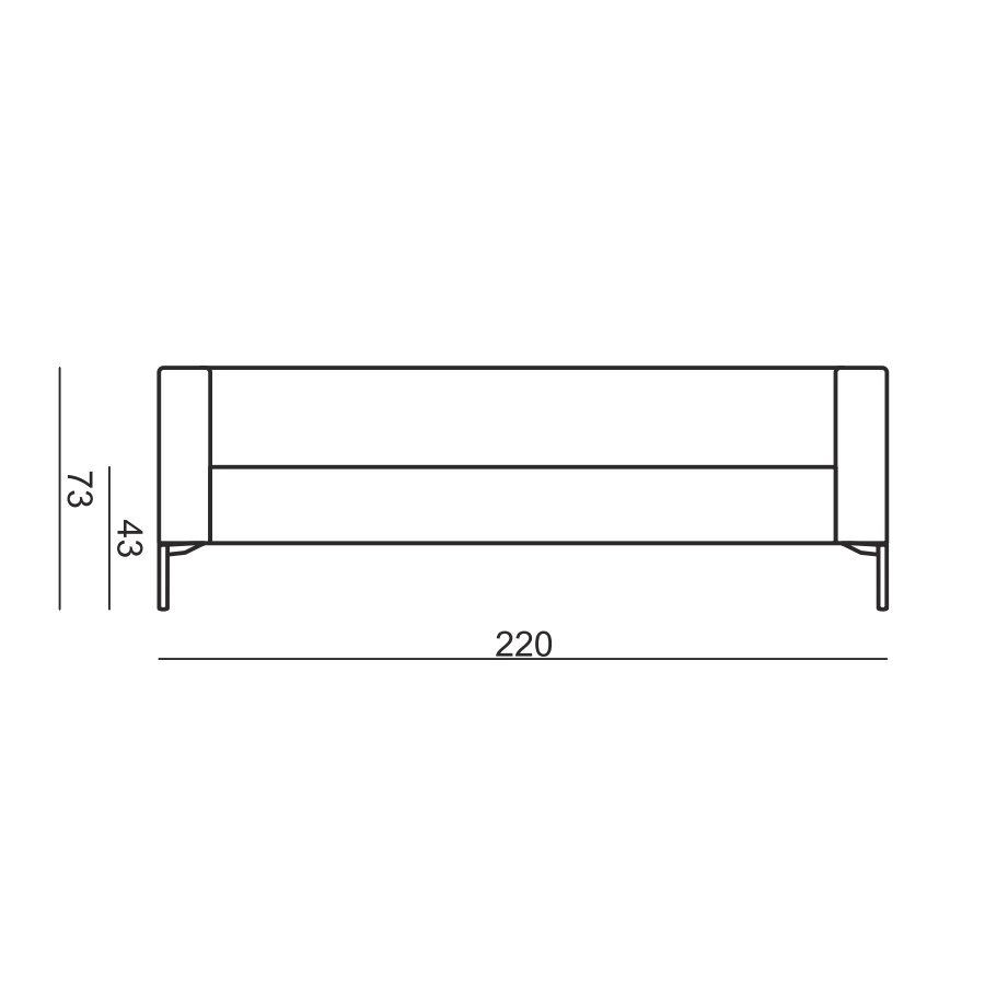 Диван Kent, трехместный, молочный Sits S1307 - Вид №9