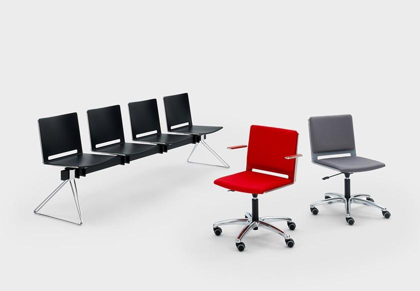 Viganò Регулируемое по высоте офисное кресло из ткани на колесиках Daisy sun-id-1428489 - Вид №1