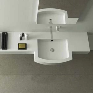 47026 Полувстраиваемая раковина консольная 50 см белая MOMA Design Woodtower