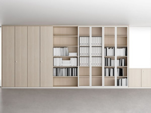 Модульный высокий офисный книжный шкаф