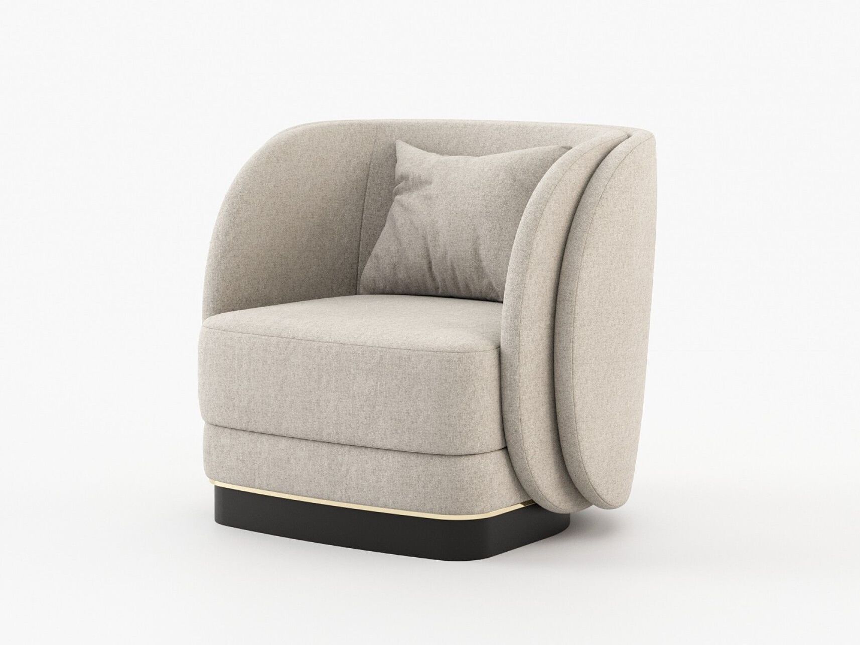 Льняное кресло с подлокотниками Laskasas AMBROSE ARCH-00013676