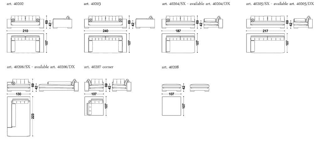 Тканевый диван OPERA CONTEMPORARY MAVRA ARCH-00069083 - Вид №3