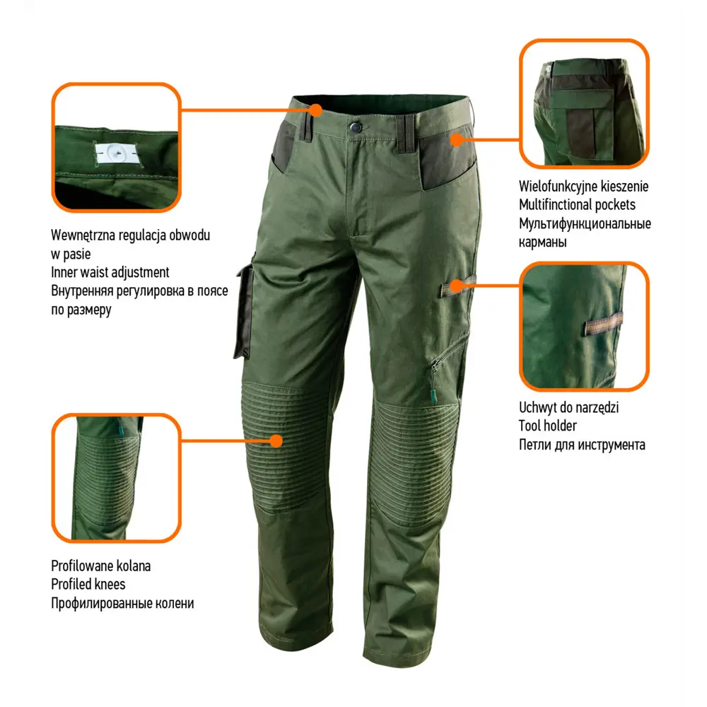 Брюки рабочие Neo 81-222-L цвет оливковый размер L 82776416 STLM-2151362 Neò Camo - Вид №6