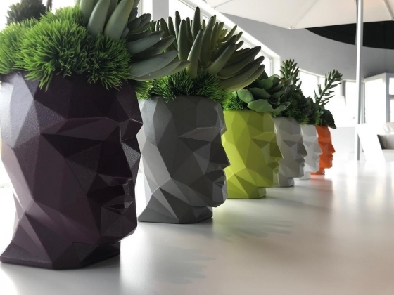 070319 Кашпо матовое стальное 70см Vondom Adan - Вид №2