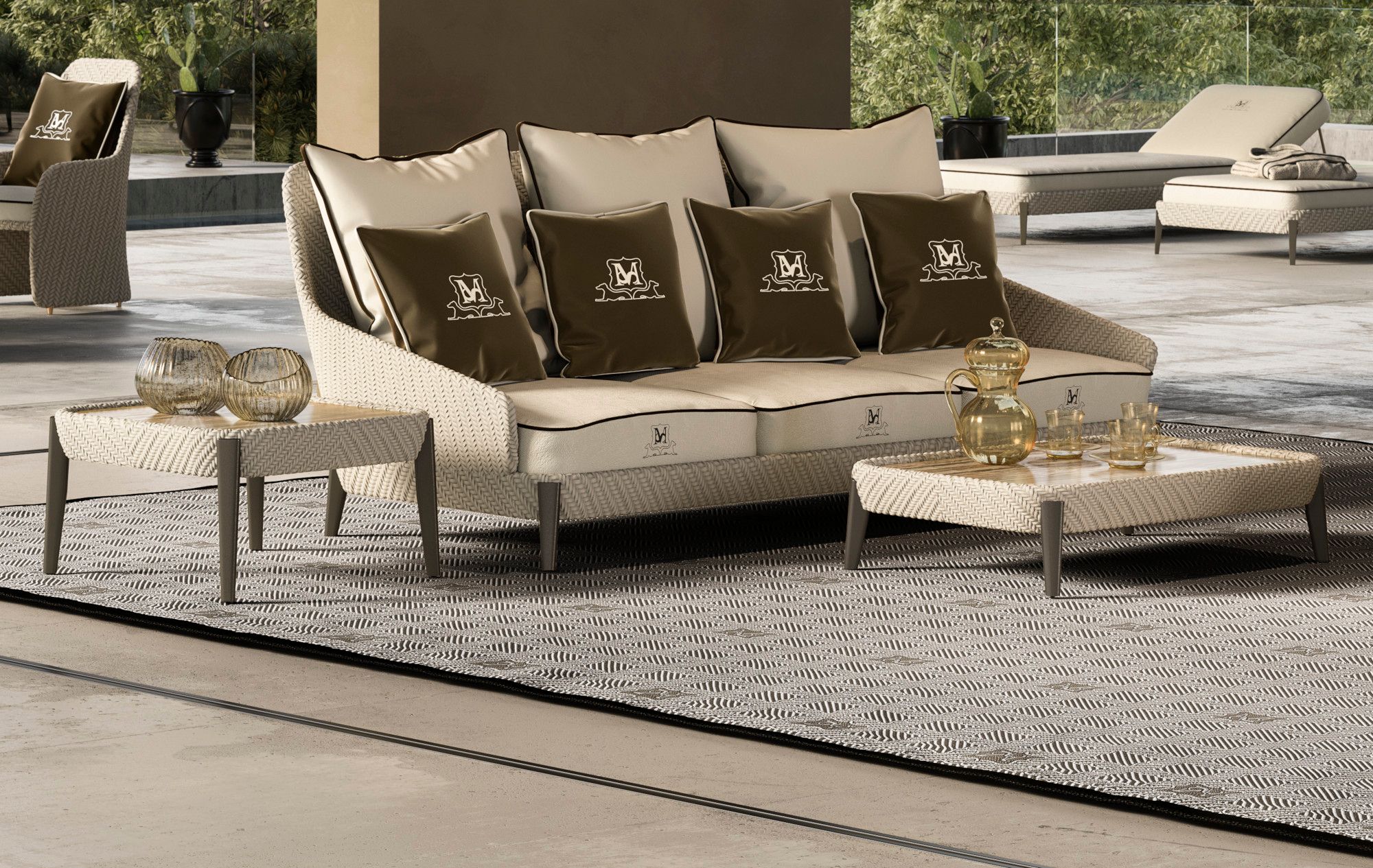 Низкий садовый столик из смолы Samuele Mazza Outdoor Аралия ARCH-00053830 - Вид №3