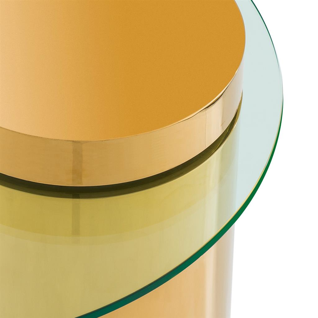 Журнальный столик стеклянный с золотом высота 51 см Equilibre от Eichholtz EICHHOLTZ  242536 Прозрачный;золото  - Вид №2