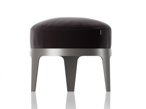 Круглый пуф из ткани