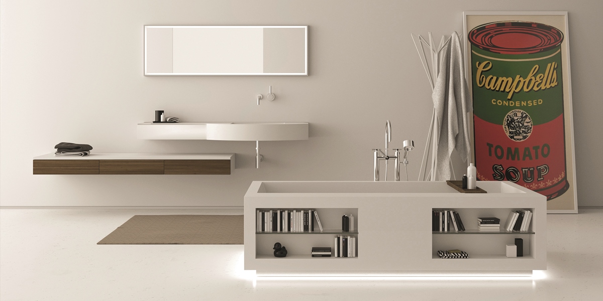 Design Ванна из Corian 1850x920x500 Comfort Tank 3 белая MOMA Design CNTK3301850 - Вид №3