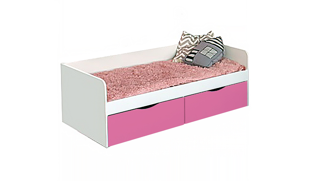 Детский диван-кровать с 2 ящиками "Зефир" МАНДАРИН ЗЕФИР 178700 Белый;розовый Santreyd  - Вид №1