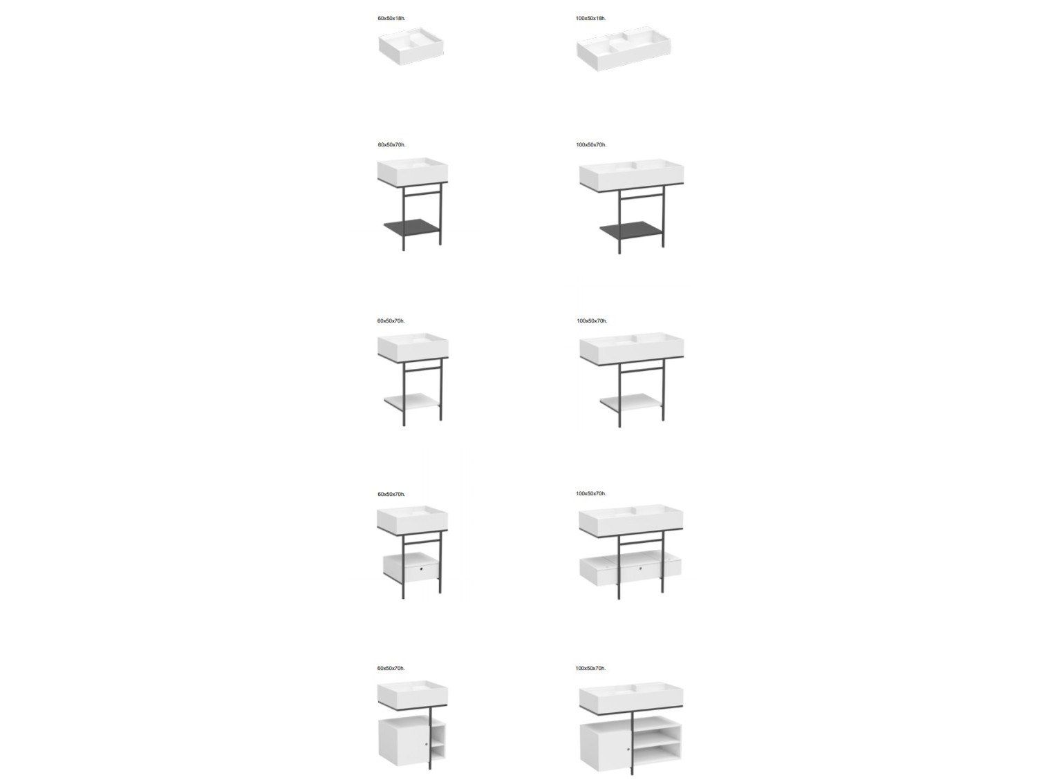 Деревянная двойная консоль для умывальника с ящиками COLAVENE Nobu ARCH-00054487 - Вид №5