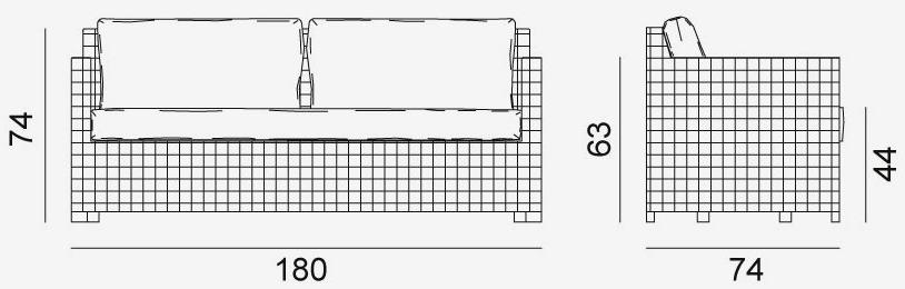 Gervasoni 2-х местный мягкий диван Wk sun-id-1408217 - Вид №1