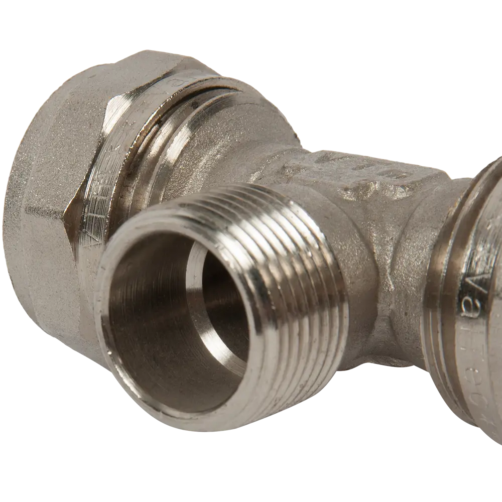 Тройник комбинированный Valtec 26x3/4"x26 мм НР никелированная латунь VTM.333 10520245 STLM-2120520  - Вид №1